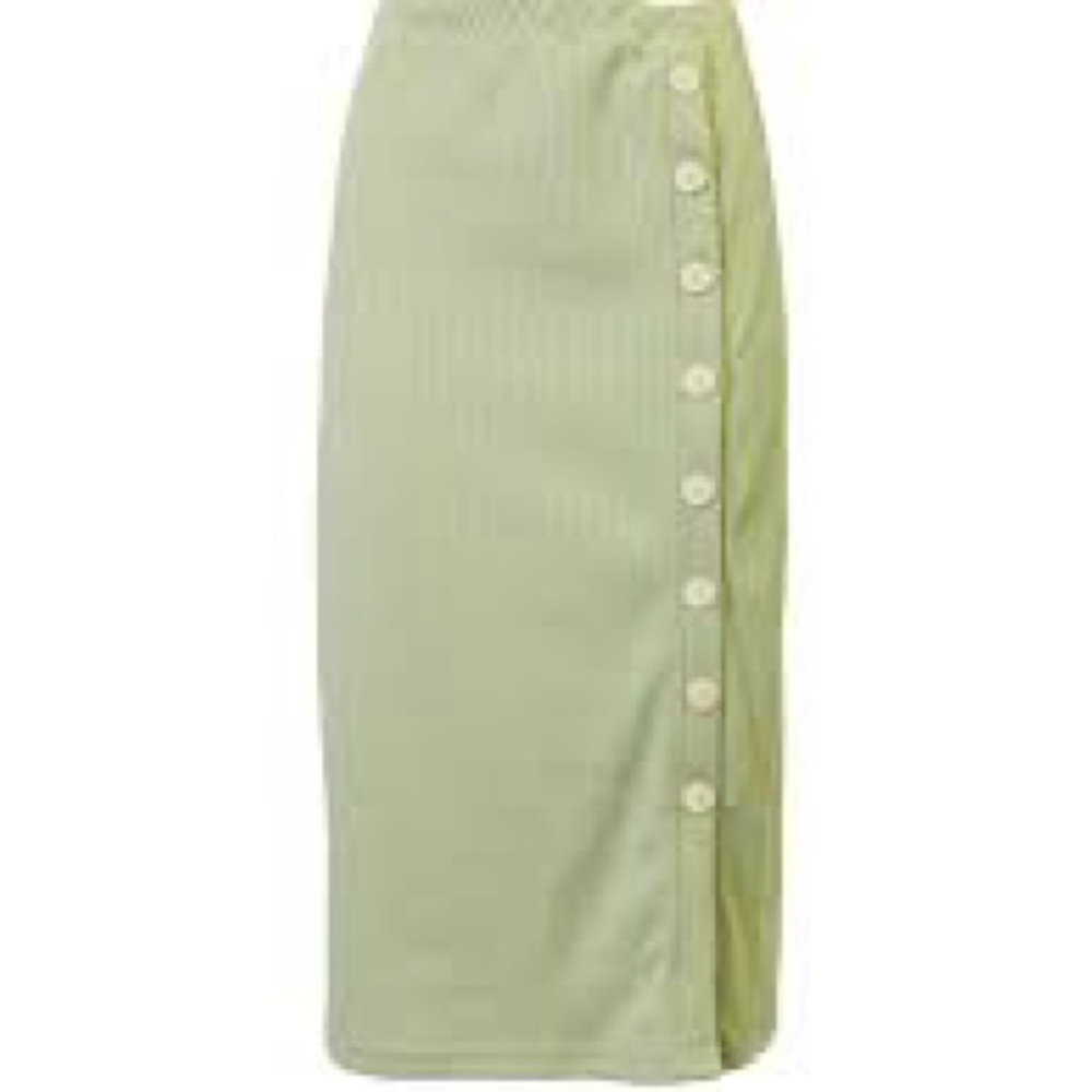 Lost + Wander Light Green Button-Accent Pencil Skirt, Size S